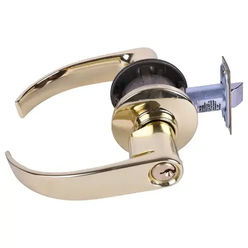 Schlage Commercial S51PD NEP 605 S Series Entry C Keyway Neptune with 16-203 Latch 10-001 Strike Bright Brass Finish