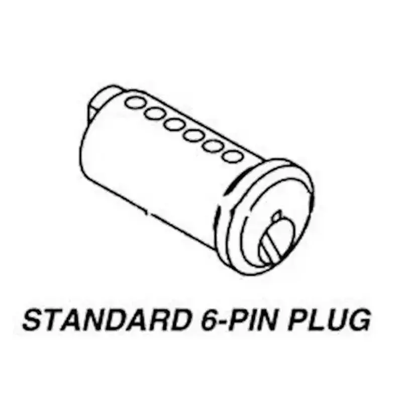 Corbin Russwin 121K11 H1 606 1000 Series Mortise Cylinder Plug Only, Satin Brass