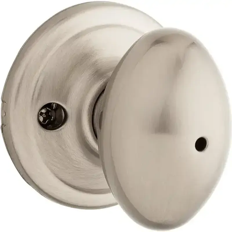 Kwikset 730L156ALRCSKIV1 Signature Series 730L 15 6AL RCS KI V1 Privacy Door Lock, Laurel, Traditional Design, Knob Handle, Satin Nickel