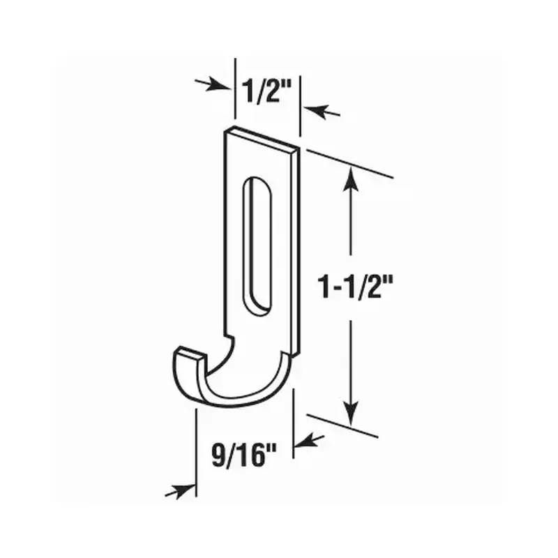 Prime-Line A 163 Door Latch Strike, Steel, Zinc, For: Columbia Sliding Screen Doors Pair Silver