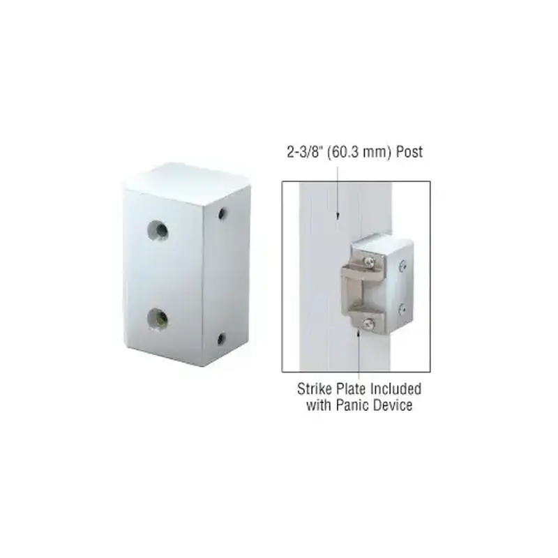 CRL 1295SPS Silver Metallic Surface Mount Strike Plate Block