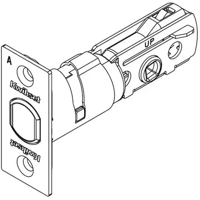 Kwikset 81308-26 Adjustable Deadbolt Latch, Bright Polished Chrome