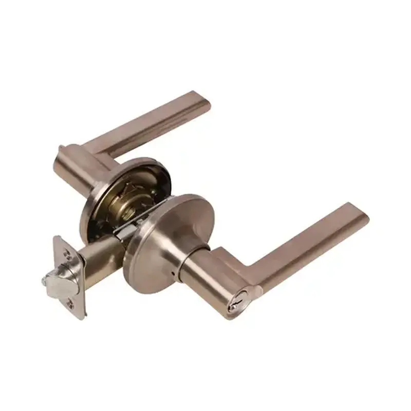 Pamex FLF901S Alto Lever with Square Rose Privacy Lockset Grade 3 Matte Black Finish