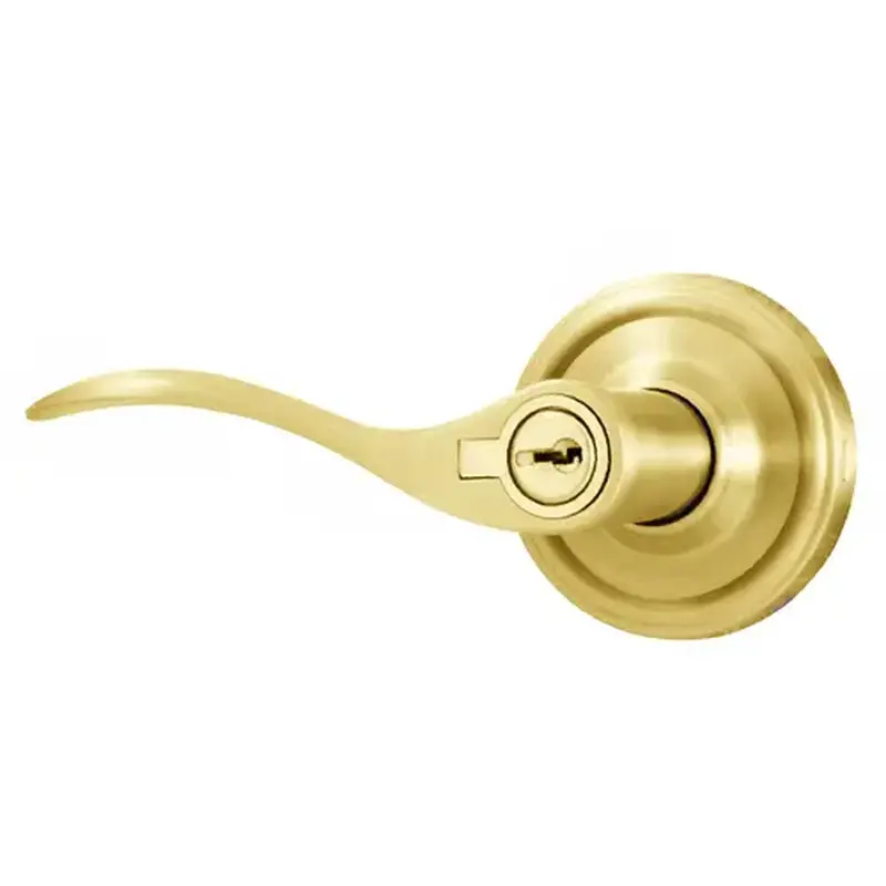Weslock L0640UBU3SL23  Left Hand Bordeau Entry Lock with Adjustable Latch and Full Lip Strike Lifetime Brass Finish