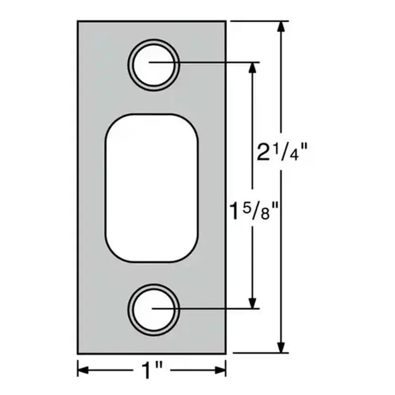 Kwikset 85072-514 Deadbolt Strike-Square Corner Iron Black