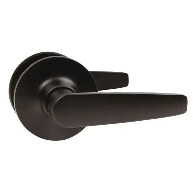 Pamex FLG903 Olympic Lever with Round Rose Passage Lockset Grade 3 Matte Black Finish