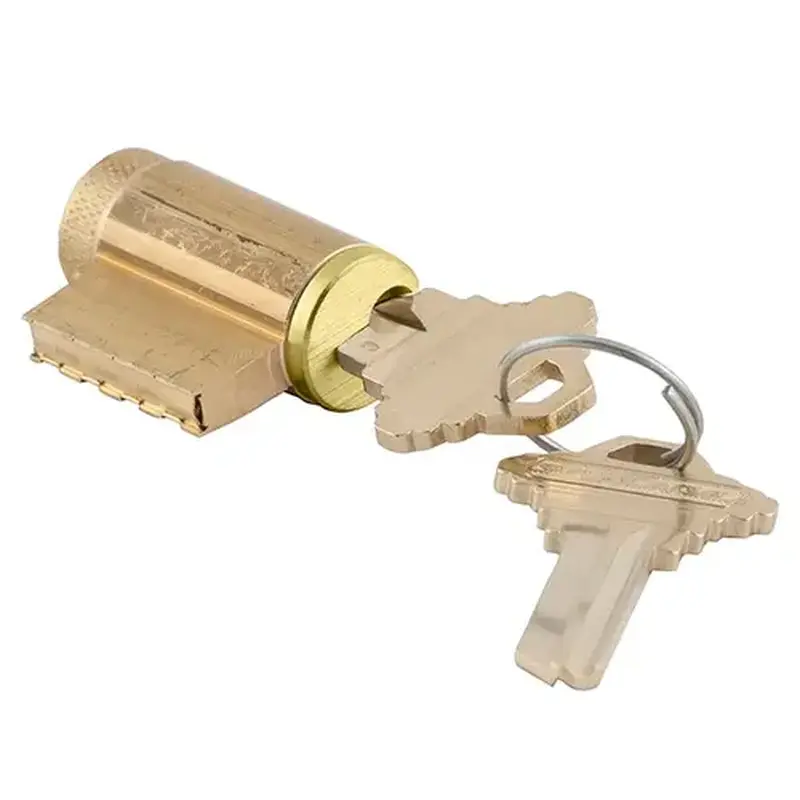 Schlage Commercial 23-065S123 606 Key-in-Lever Cylinder, 6-pin, S123 Keyway, Keyed Different, 2 Keys, Satin Brass Finish, Non-handed Satin Brass