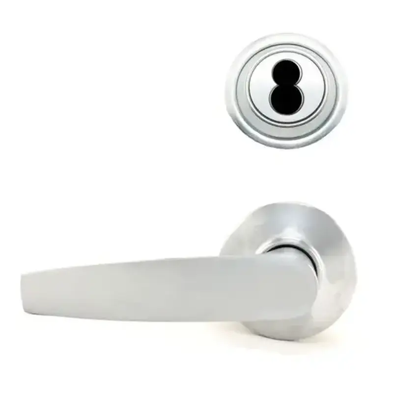 Schlage Commercial S210JD JUP 626 S200 Series Interconnected Entry Single Locking Full Size Less Core Jupiter Lever with 16-481 Latch 10-109 Strike Satin Chrome Finish