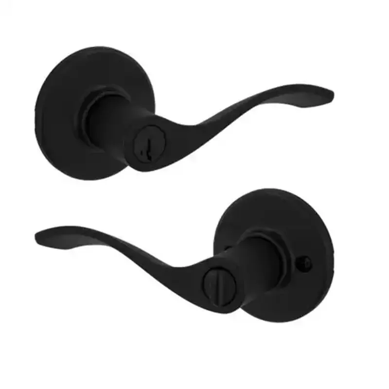 Kwikset 405BL-514-SMT-6AL-RCS Balboa Keyed Entry Lever Iron Black
