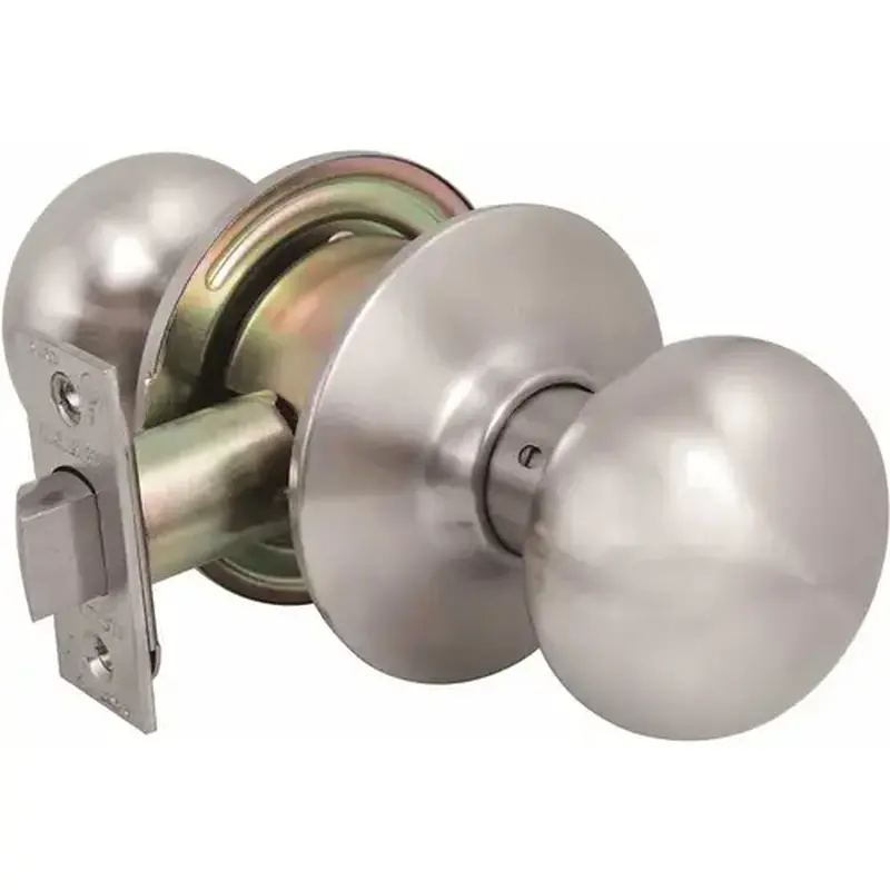 US Lock USX2010NP32D 2010 GR2 Passage Hall/Closet Plymouth Door Knob US32D 2-3/8 in. Backset Brushed Stainless