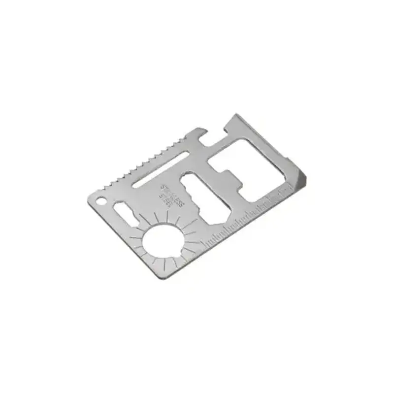 LUCKY LINE U10601 Utilicarry 11-in-1 Black Stainless Steel Wallet Multi-Tool