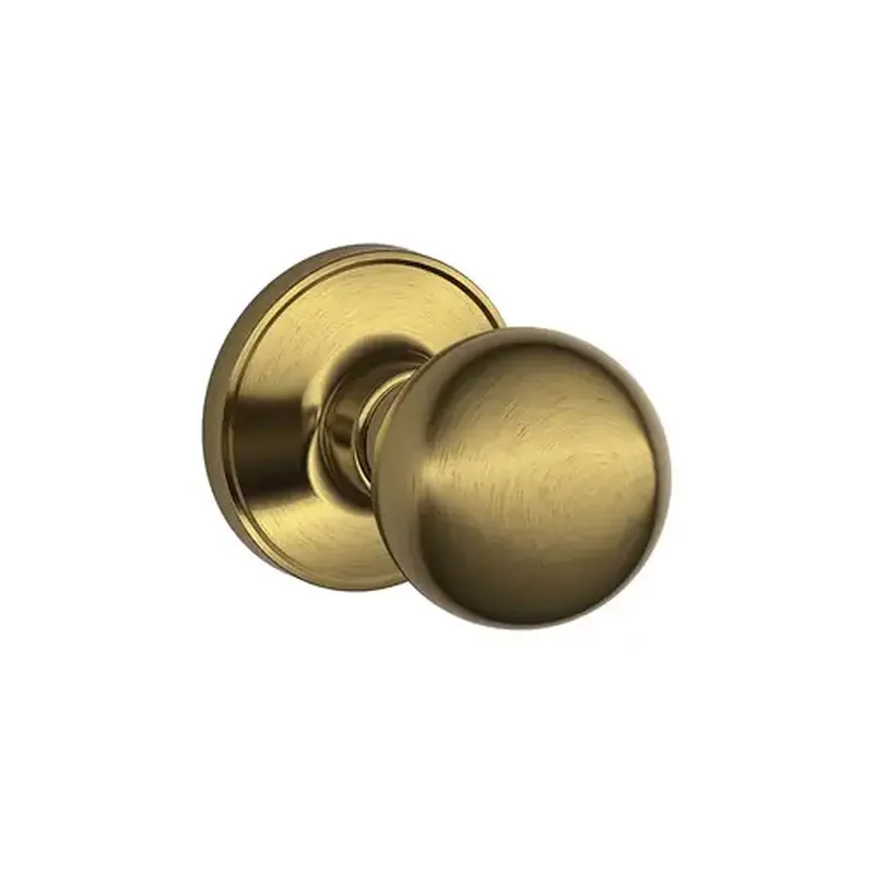 Schlage Residential J10-V-CNA-609 J10 Corona Passage Knob Lock in Vis Pack Satin Brass Blackened