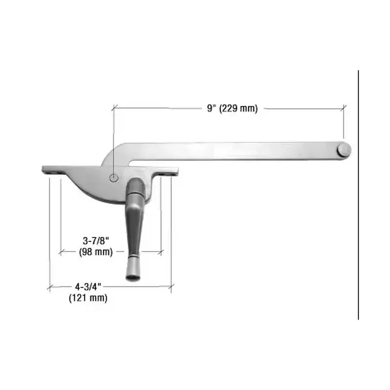 CRL 5009LHAL Aluminum 9" Left Hand Teardrop Series Casement Window Operator