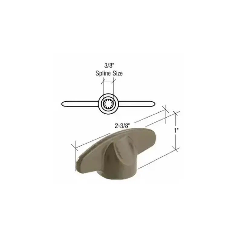 CRL H3968 Stone 3/8" Spline T-Crank Handle for Andersen Windows