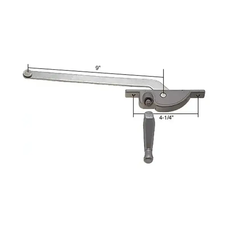 CRL WCM585 9" Right Hand Aluminum Casement Window Operator 4-1/4" Screw Holes for Fenestra