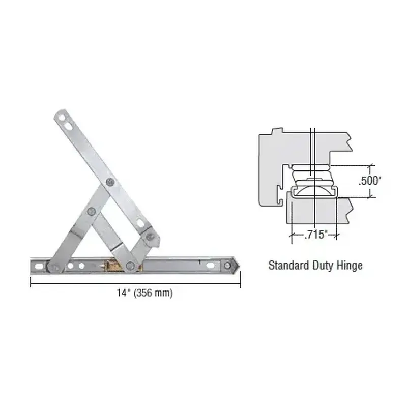 Truth EP28014 14" Standard Duty 4-Bar Stainless Steel Window Hinge