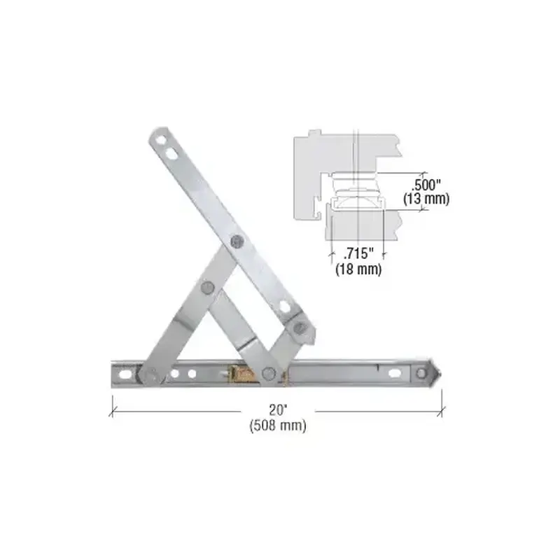 CRL 430120 20" 4-Bar Standard Duty Stainless Steel Friction Hinge Pair