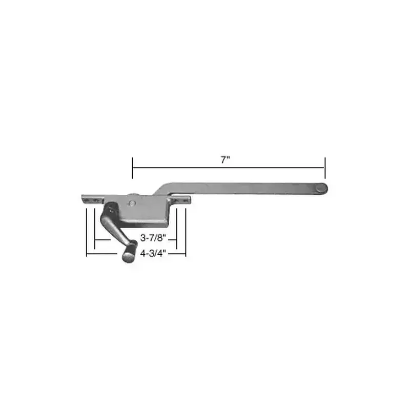 CRL 5257LHAL Aluminum 7" Left Hand Square Series Casement Window Operator