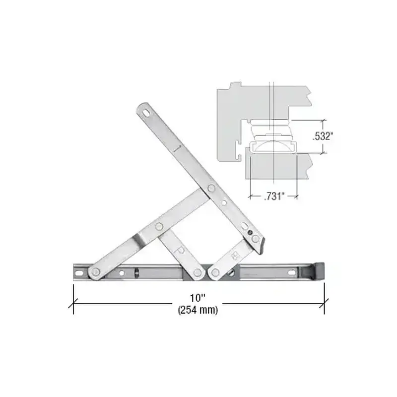 CRL DSH10 10" 4-Bar Secure Style Casement Hinge Pair