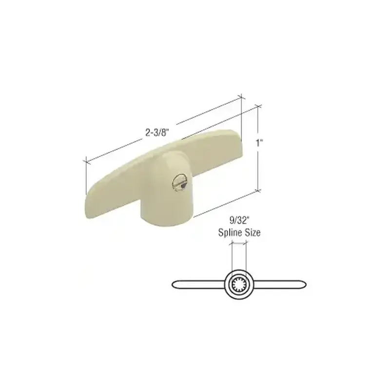 CRL H3812 Driftwood T-Crank Window Handle for Peachtree with 9/32" Spline