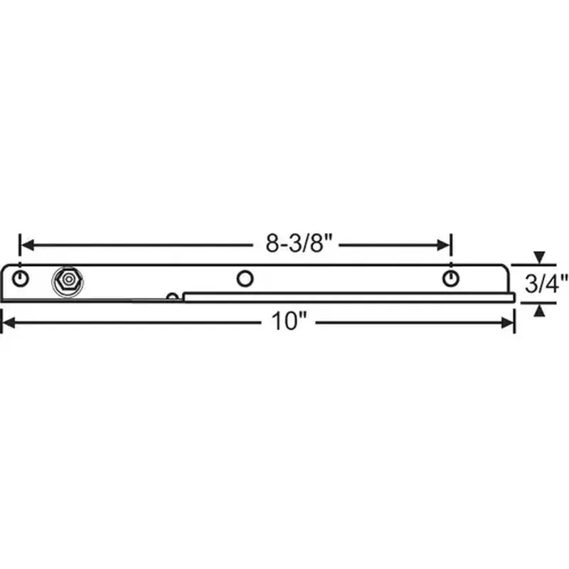 Brixwell 28-01-10alh Casement Hinge Track for 10in Track adjustable Pivot Stud