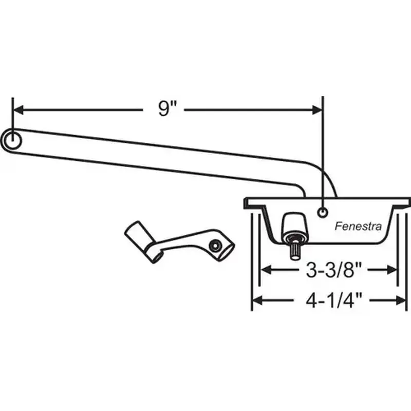 Brixwell 36-130 Casement Operator Assembly aluminum Handle Included cwo 15 R