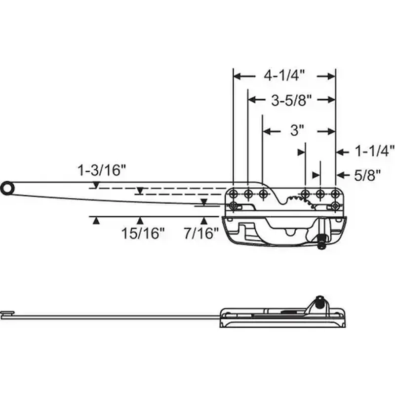 Brixwell 36-402enlp ENCORE LH SINGLE ARM OPERATOR SILL MOUNT LOW PROFILE
