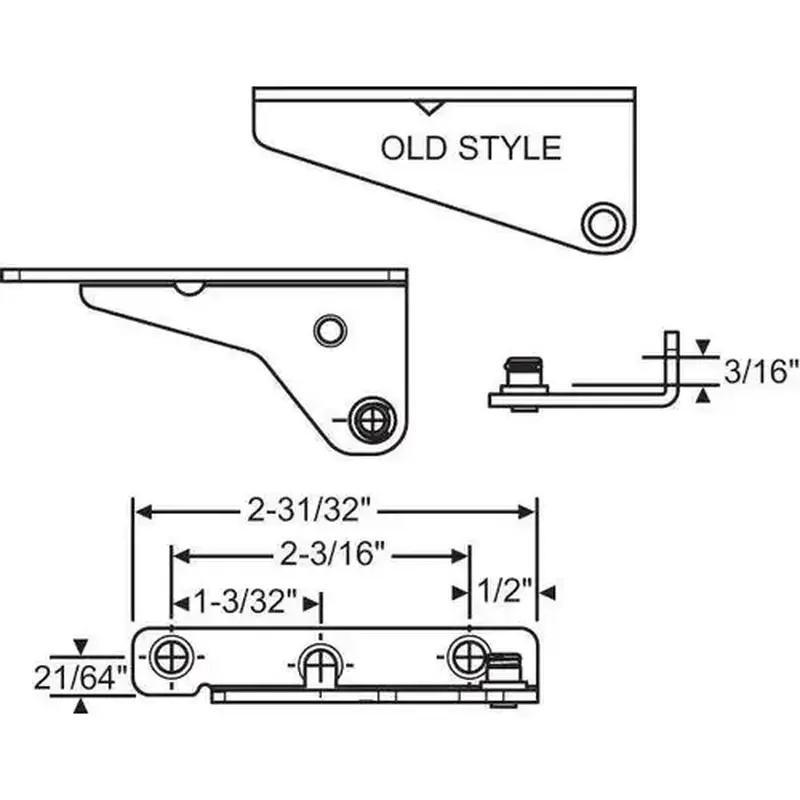 Brixwell 39-299cg TRUTHS LH CLIP ON STUD BRACKET COASTGARD