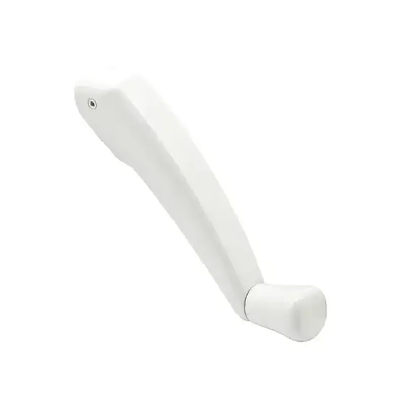 FHC TH22253 Folding Crank Handle For 11/32" Spindle Casement And Awning Window Operators - Diecast Zinc - White Enamel Finish (Single Pack)