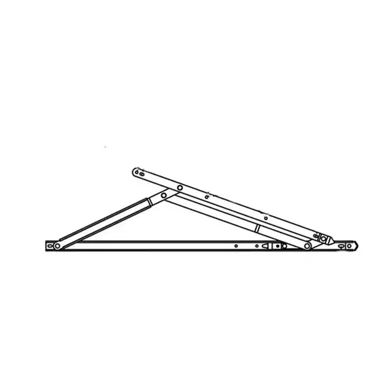 Brixwell 28-28-15-2s 28in Superior Ss 4 Bar Hinge brass Shoe