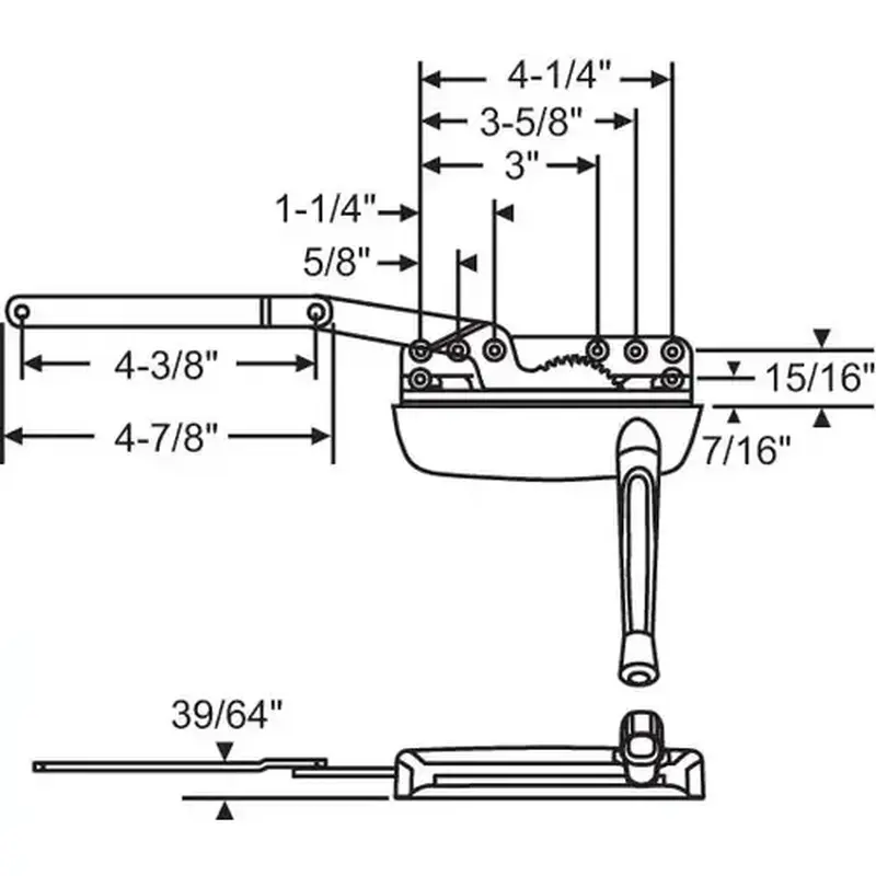 Brixwell 36-372-3 Dyad Casement Operator White truth Right Hand handle Sold Seperately