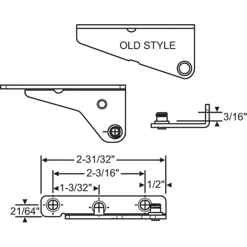 Brixwell 39-21 Snap On Stud Type Bracket truth Right Hand