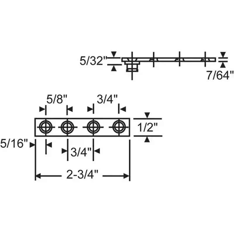 Brixwell 39-64 No Snap Stud Bracket non Handed cwh 22 E-Gard Finish