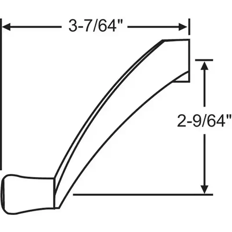 Brixwell 37-150-3 Contour Crank Handle White only Fit Truth 11/32in Spline woh 83 Wh