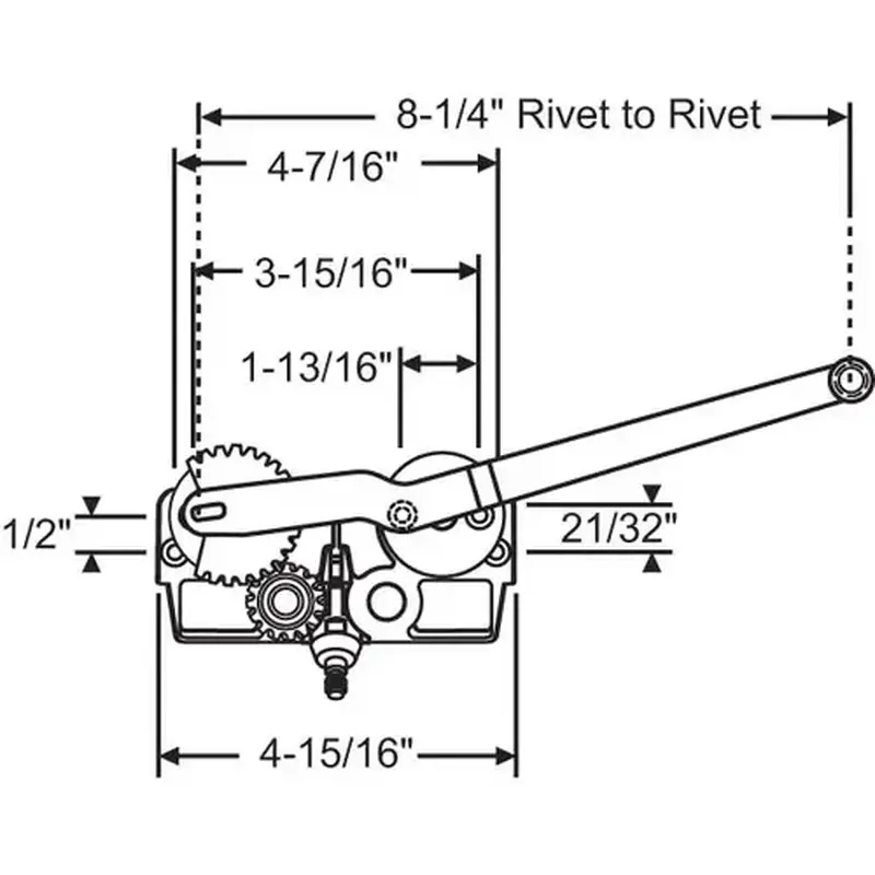 Brixwell 36-290rh Single Arm Casement Operator truth Right Hand handle Sold Seperately
