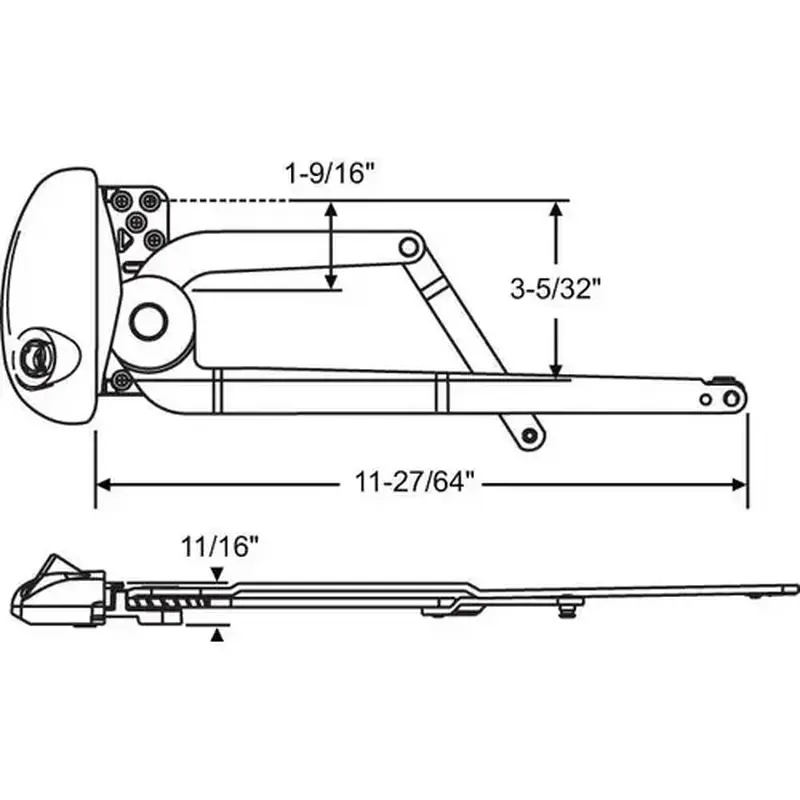 Brixwell 36-528lhw DUAL ARM LH OPERATOR G2 WHITE