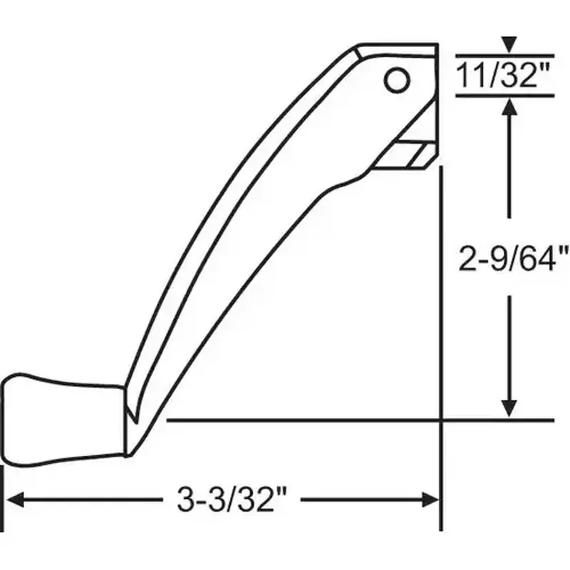 Brixwell 37-109fH-6 Folding Handle Clay only Fit Truth 11/32in Spline