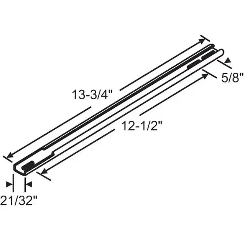 Brixwell 38-51st Casement Track For Window 13-3/4in Length rhm CwT-2