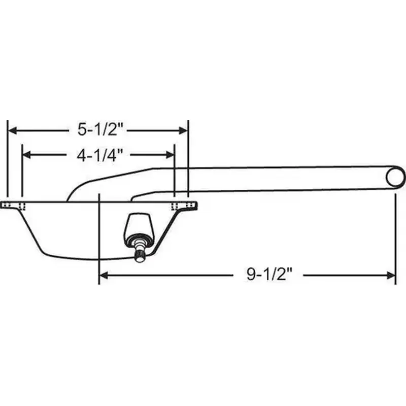Brixwell 900-9653lh Casement Operator 9-1/2 Arm White Bronze Handle Included Left Hand