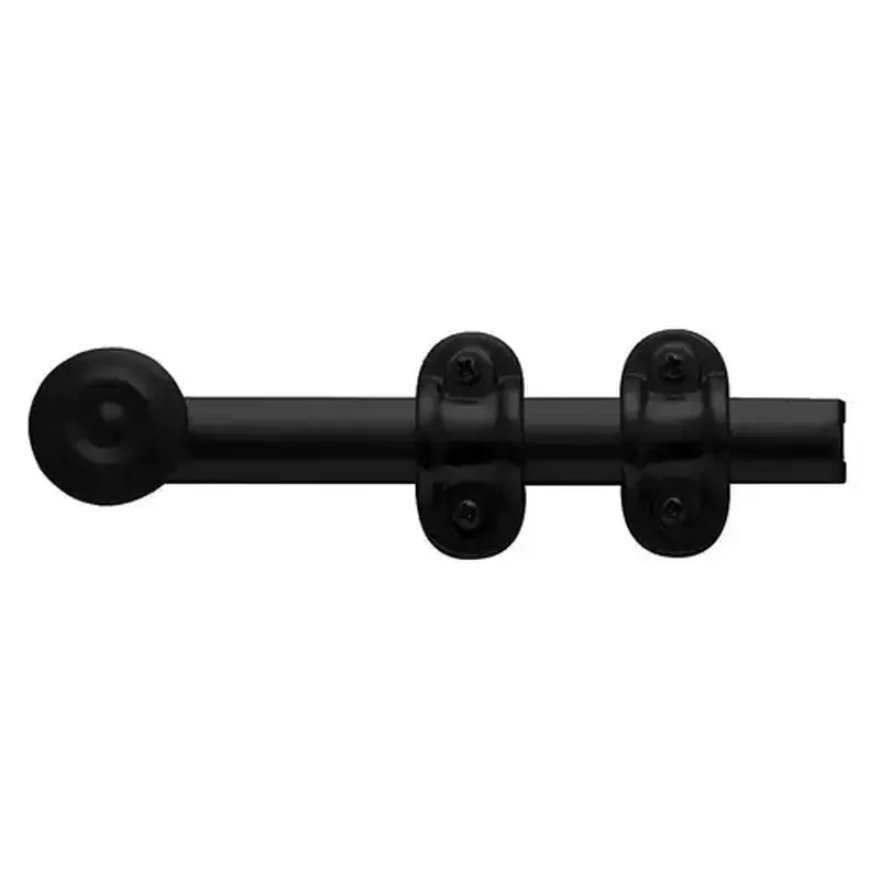 Baldwin 0379190 6" Ornamental Surface Bolt Satin Black Finish