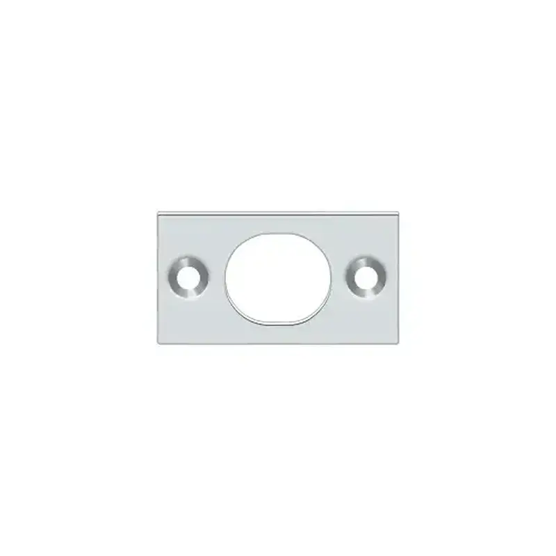 Deltana SP6FBU26 Strike Plate For 6" Flush Bolt in Polished Chrome