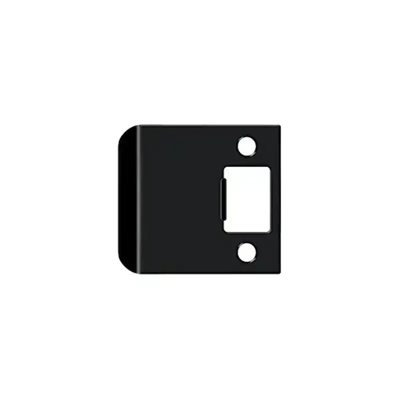 Deltana SPE250U19 Extended Lip Strike Plate, 2 1/4" x 2-1/2" in Paint Black