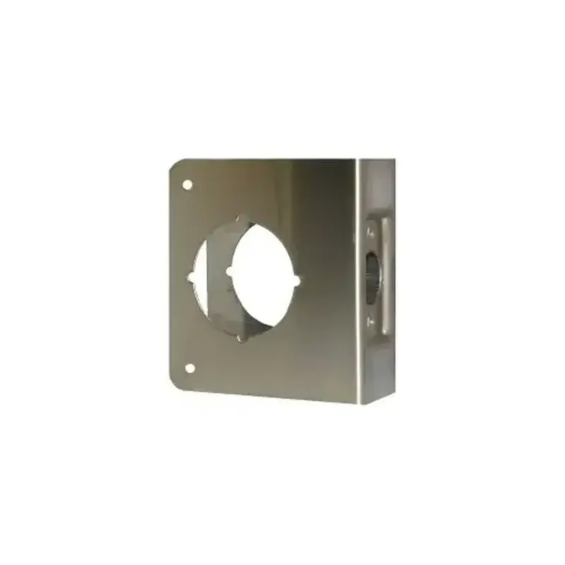 Don Jo 81-S-CW Door Wrap 2-3/4" Backset, 1-3/4" Door, 4-1/4" W x 4-1/2" H, 2-1/8" Hole, Indent Latch Prep, 630/US32D Stainless Steel