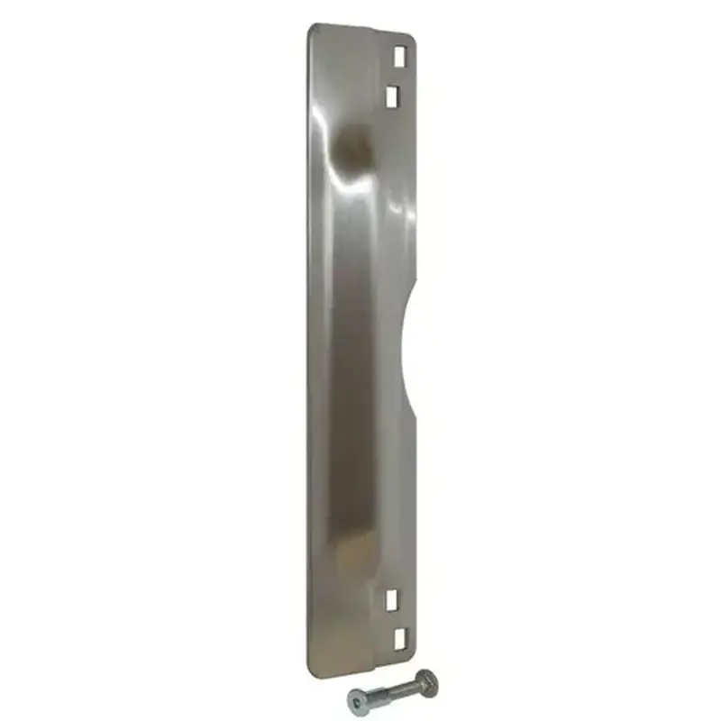 Don Jo LP111EBF630 3" x 11" Latch Protector for Outswing Doors with EBF Fasteners Satin Stainless Steel Finish