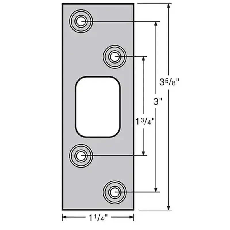 Kwikset 83222-514 3-5/8" Square Deadbolt Strike Iron Black Finish