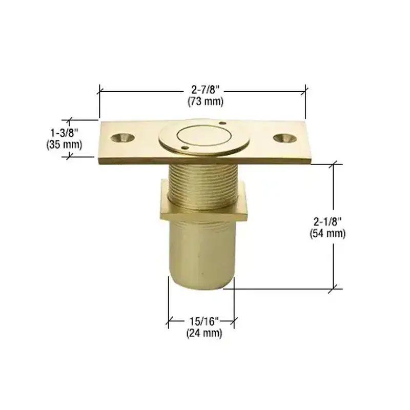 CRL AMR208BR Brass Dust Proof Keeper Non-Locking