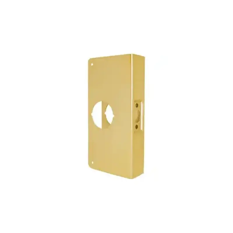 Don Jo 1-PB-CW WRAP AROUND CYLINDRICAL DOOR LOCKS WITH 2-1/8 IN. HOLE, 4 IN. X 9 IN Bright Brass