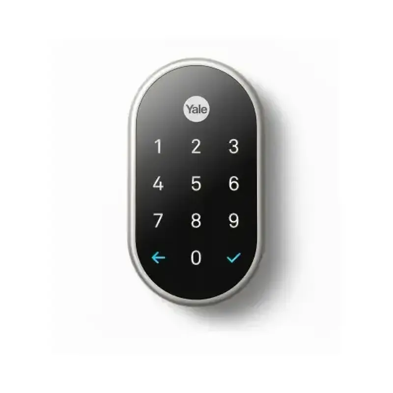 Yale Real Living RBYRD540WV619 Nest x Yale Weave Lock Bundled with Nest Connect Satin Nickel Finish