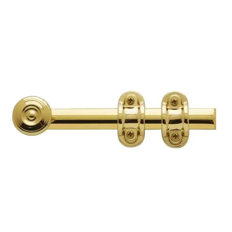 Baldwin 0379033 6" Ornamental Surface Bolt Vintage Brass Finish