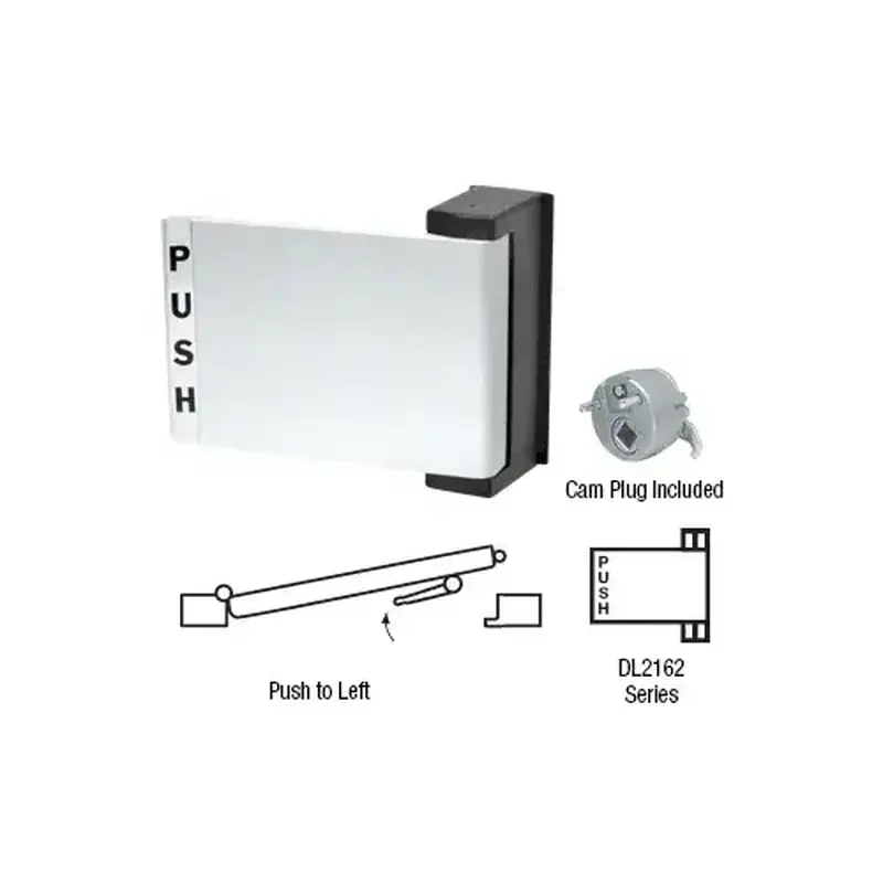 CRL DL2162CH Chrome Universal Push-Pull Paddle Handle - Push to Left